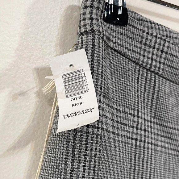 New Aritzia Plaid Ponte Kick Crop Pant Gray Check 4, S $148 - Picture 5 of 8